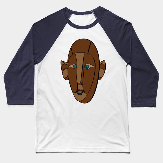 retro. african mask in usa. Baseball T-Shirt by jsar